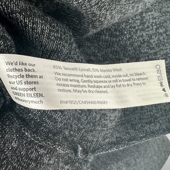 Eileen Fisher System Knit Wool Blend Sweater Top Size Medium Quarter Sleeve - Picture 5 of 6